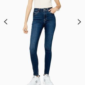 Topshop Jamie Skinny Jean, Dark Wash Size 28